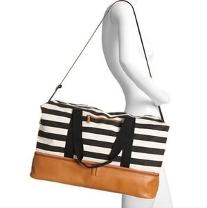 DSW Striped Duffel Weekender Bag